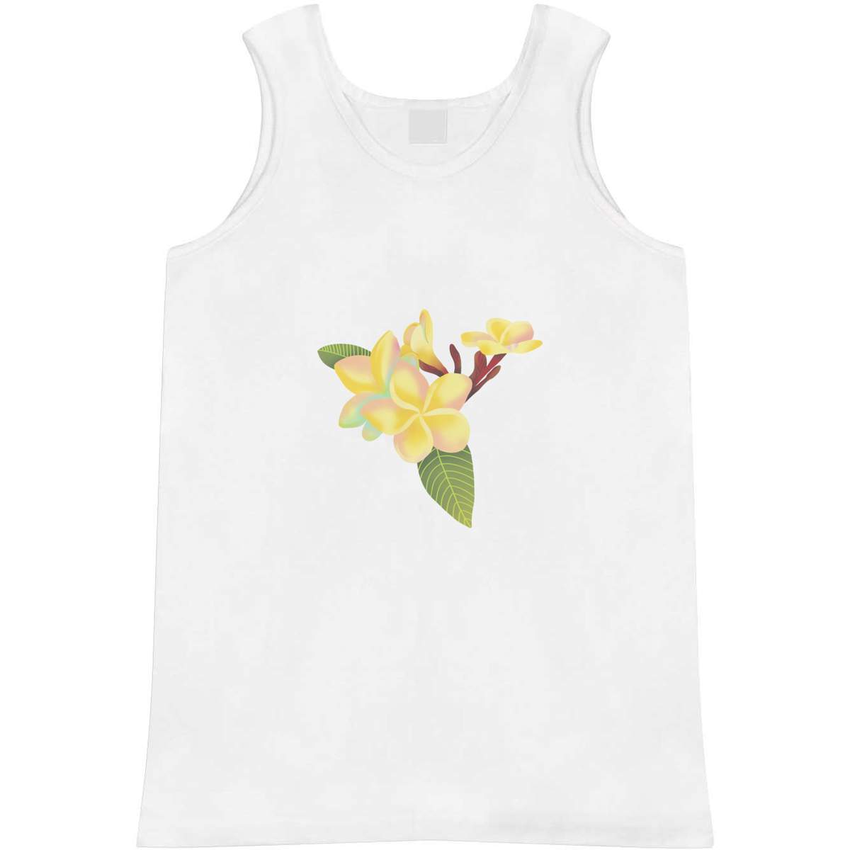 Large 'Hawaiian Plumeria' Adult Vest / Tank Top (AV00141045)