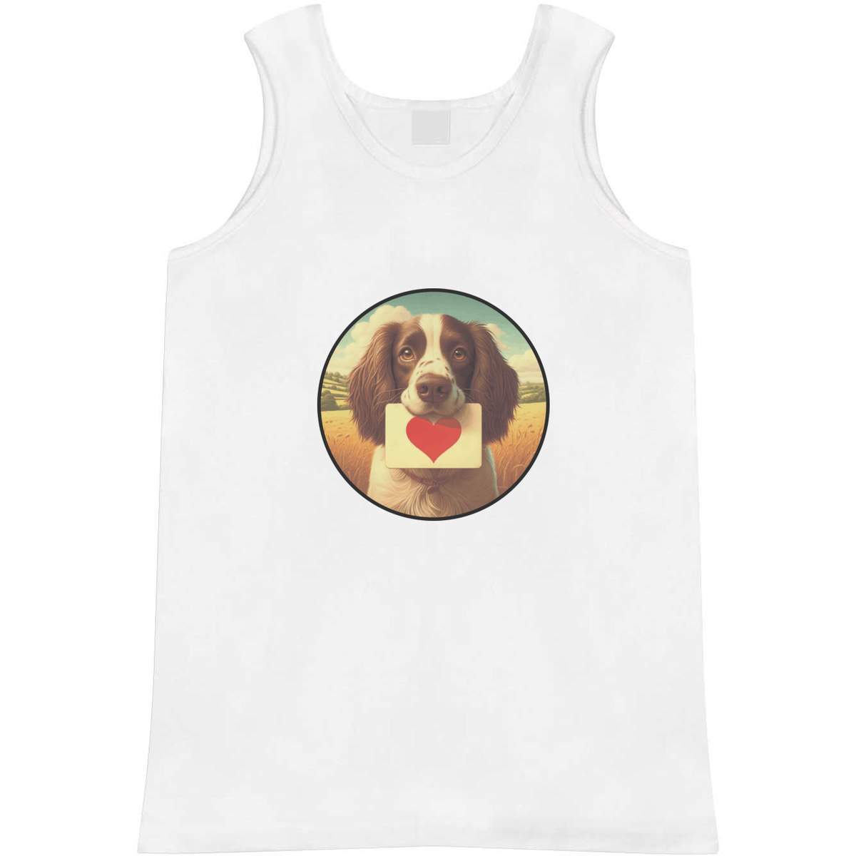 Large 'Springer Spaniel Love Note' Adult Vest / Tank Top (AV00148437)