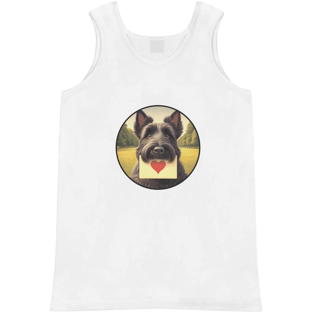 Large 'Scottish Terrier Love Note' Adult Vest / Tank Top (AV00148733)