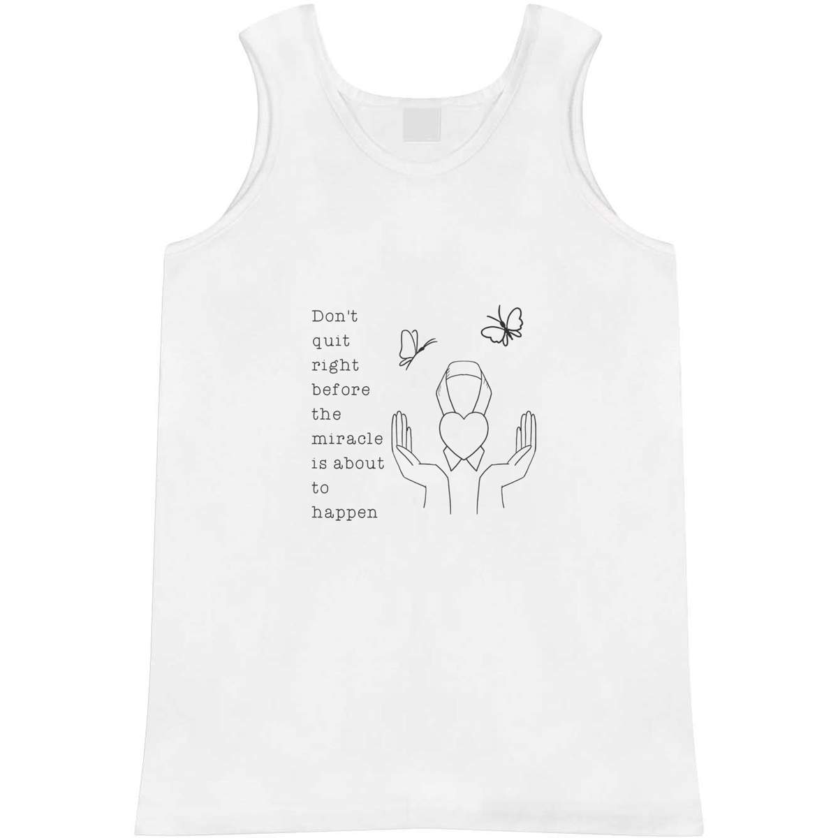 Large 'Don't Quit Right Before The Miracle' Adult Vest / Tank Top (AV00150225)