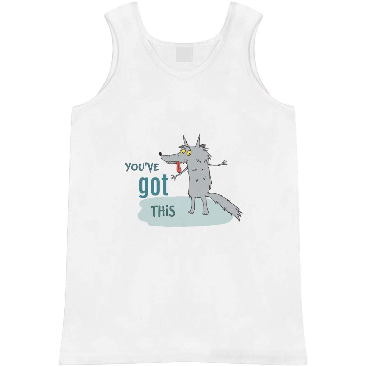 'You've Got This' Adult Vest - White, L - Sleeveless Tank Top for Gym, Training, Running, Sports and Summer (AV00150529)