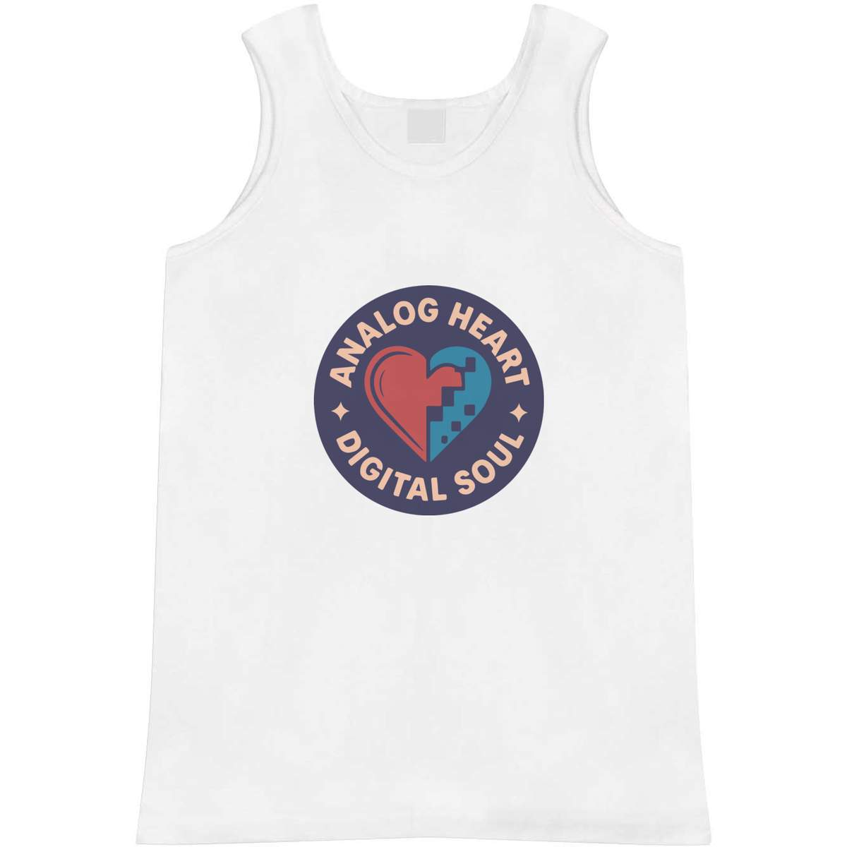 Large 'Analogue Heart, Digital Soul' Adult Vest / Tank Top (AV00152777)