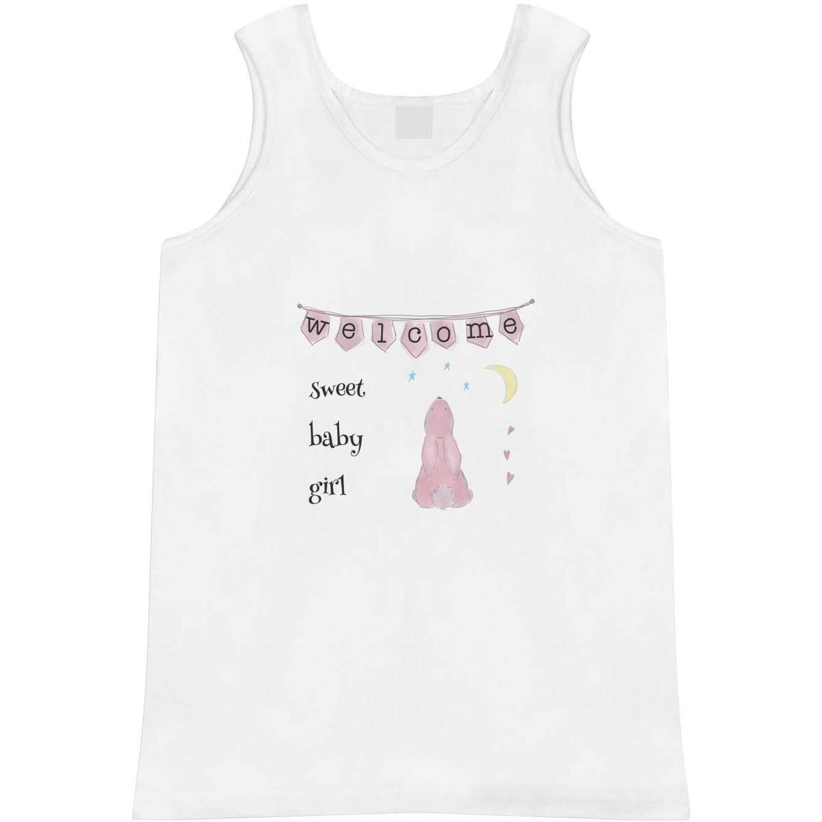 Large 'Welcome Sweet Baby Girl' Adult Vest / Tank Top (AV00164973)