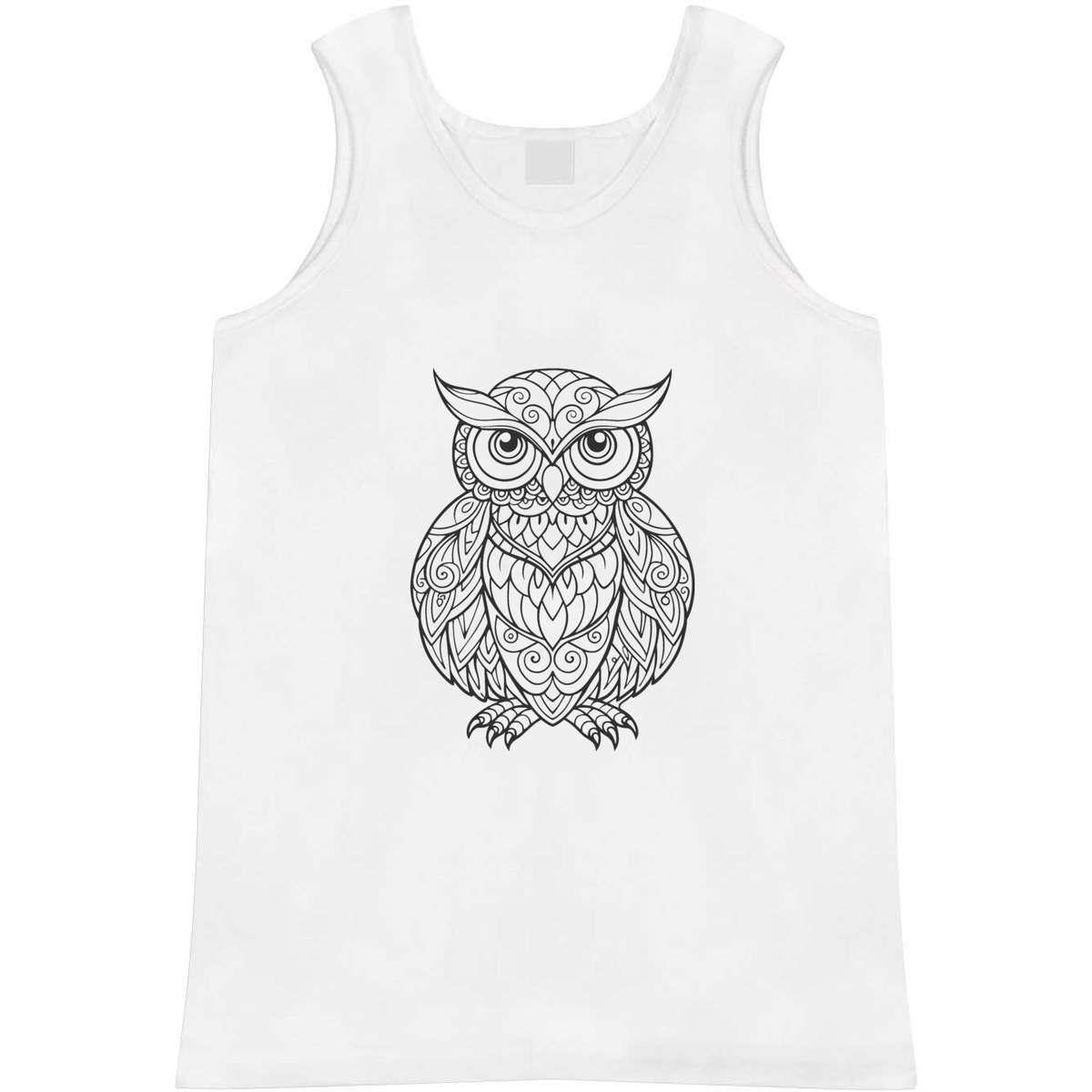 Large 'Owl Linear Art Beautiful ' Adult Vest / Tank Top (AV00165249)