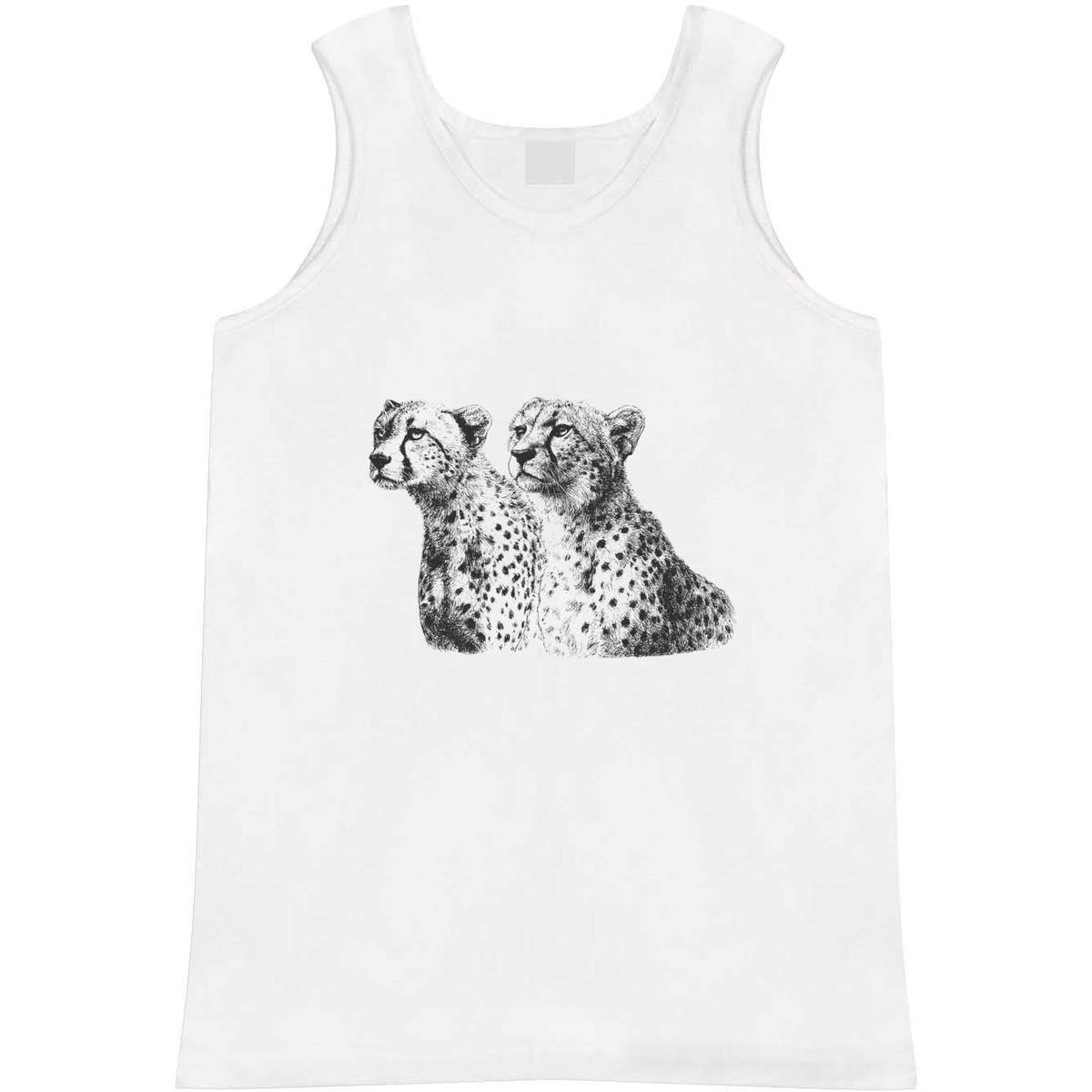 Large 'Two Cheetahs Portrait ' Adult Vest / Tank Top (AV00167957)