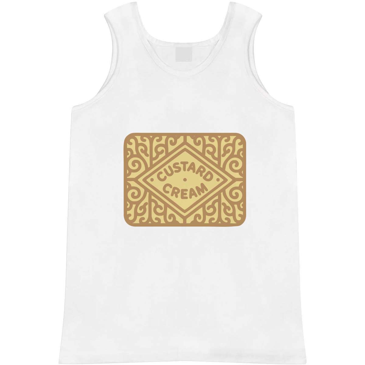 Large 'Custard Cream' Adult Vest / Tank Top (AV00183629)