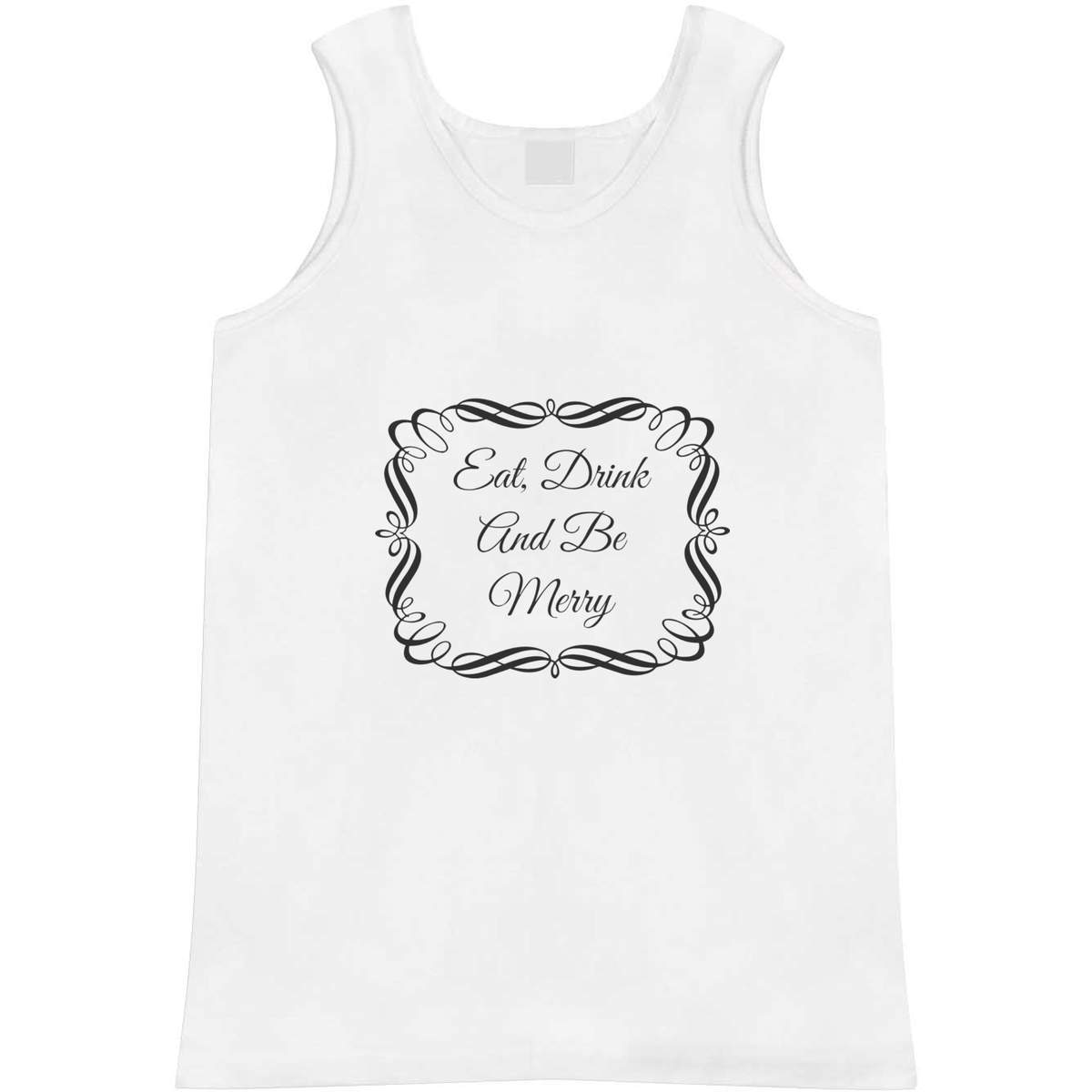 Large 'Eat Drink And Be Merry' Adult Vest / Tank Top (AV00187225)