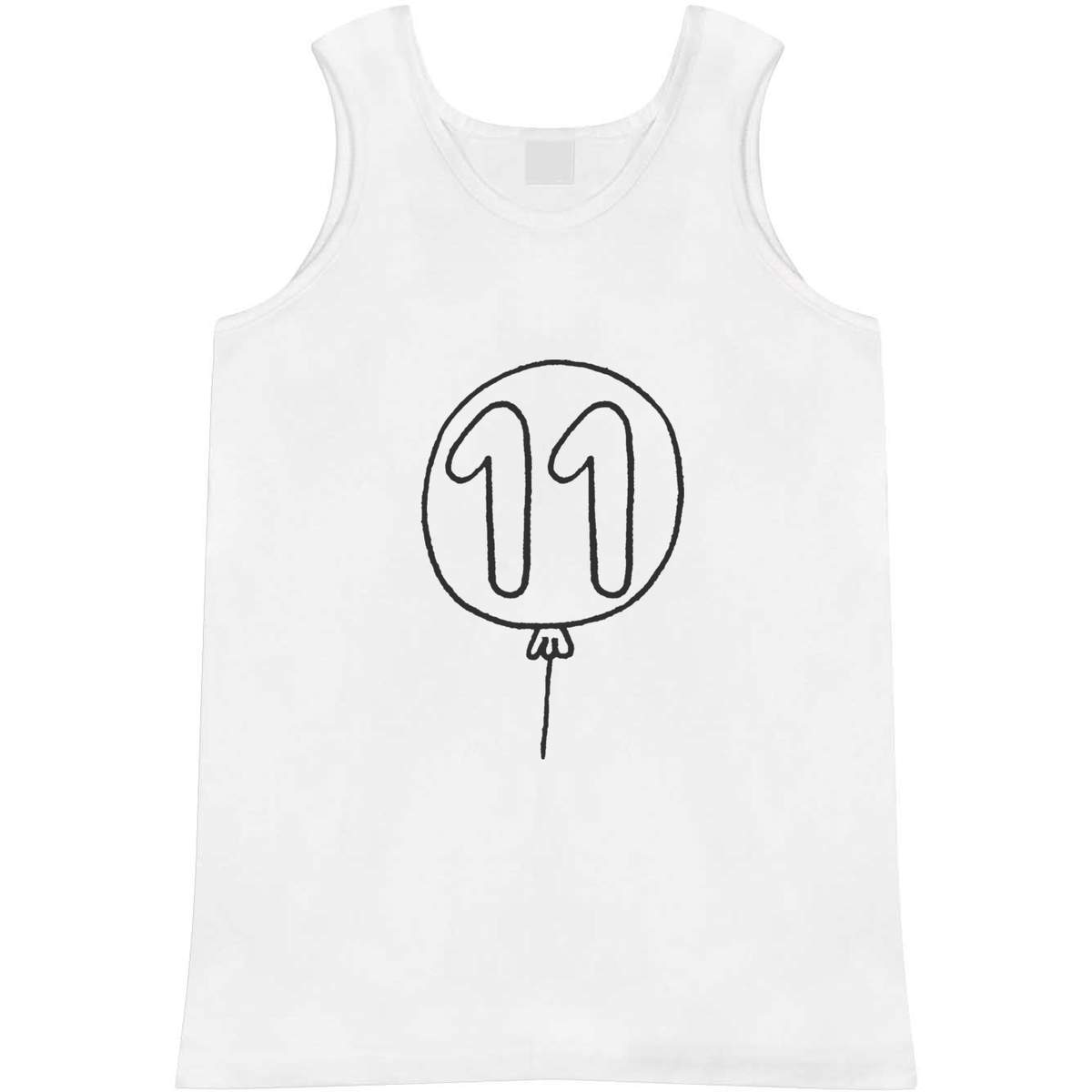 Medium 'Number 11 Balloon' Adult Vest / Tank Top (AV00001978)