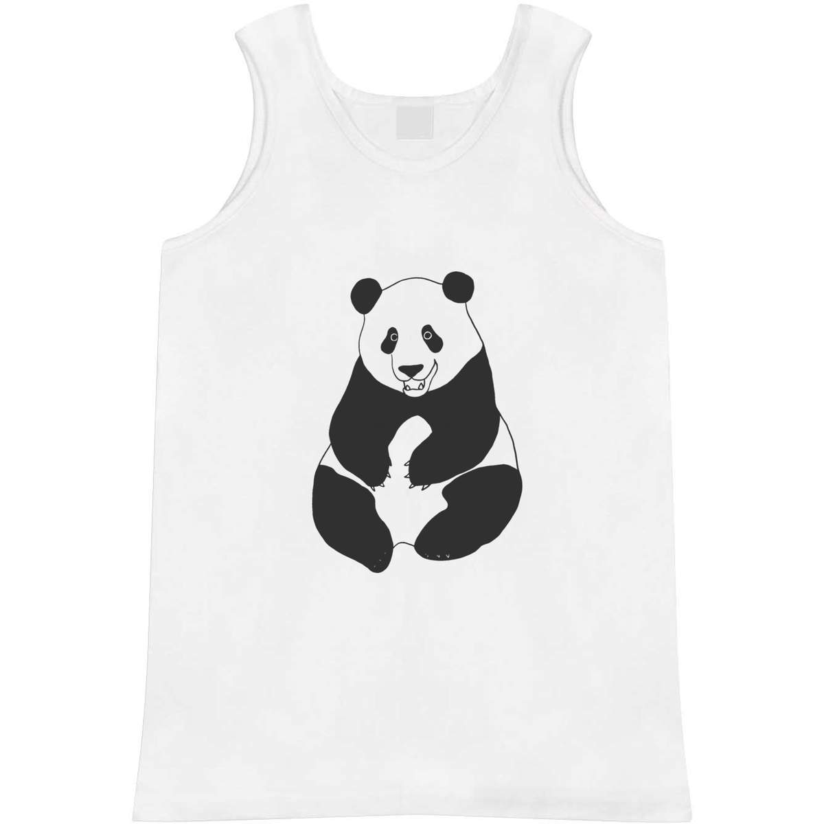 Medium 'Happy Panda' Adult Vest / Tank Top (AV00006574)