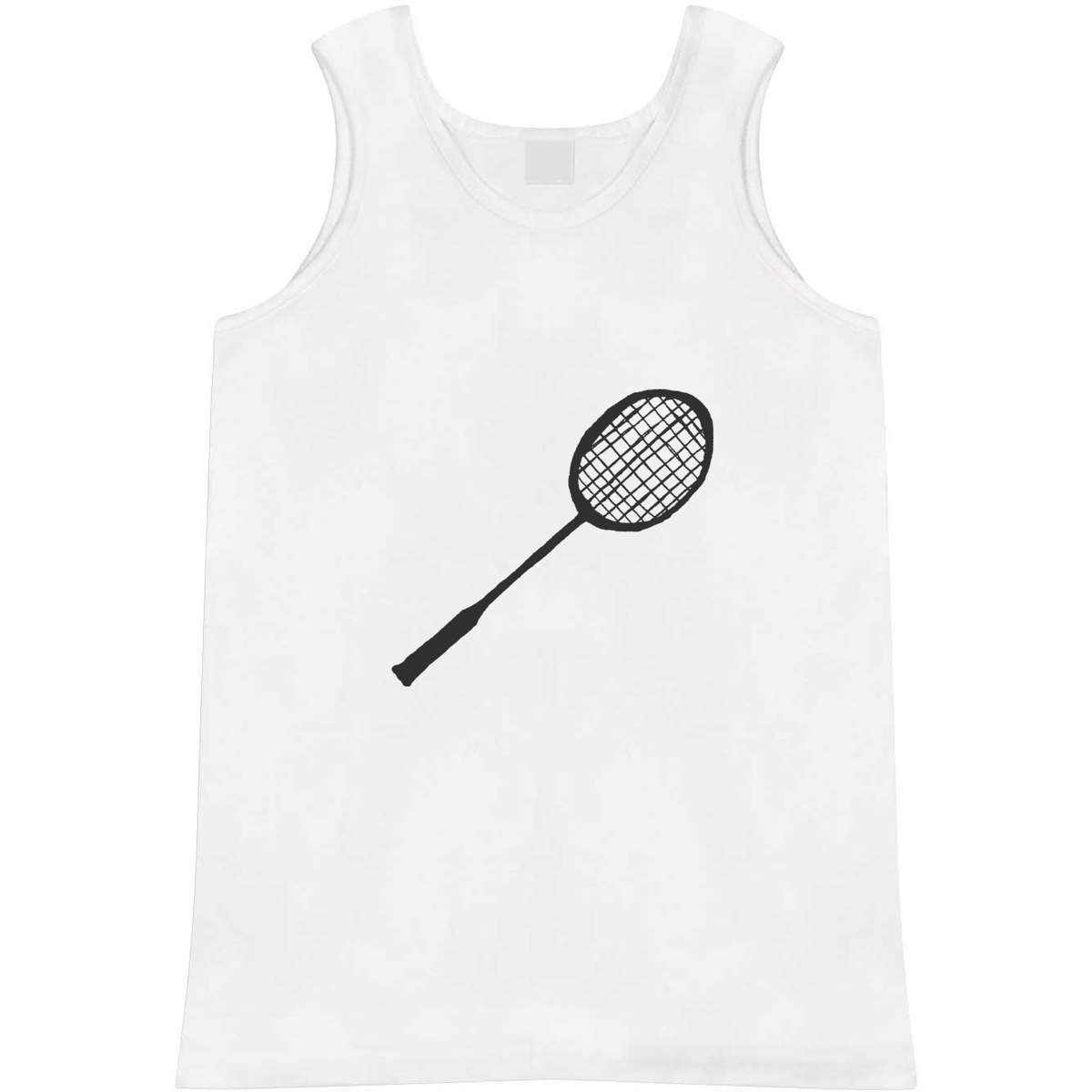 Medium 'Badminton Racket' Adult Vest / Tank Top (AV00008066)