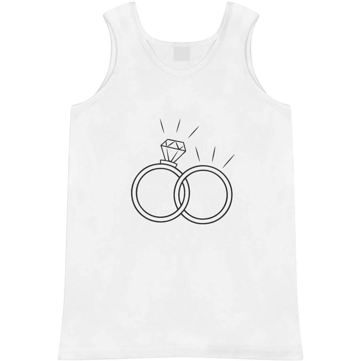 Medium 'Wedding Rings' Adult Vest / Tank Top (AV00008926)