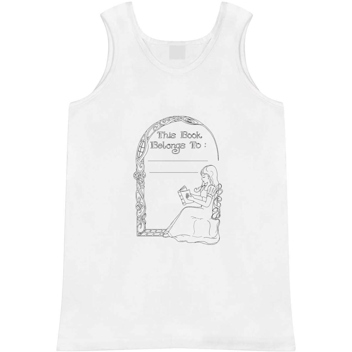 Medium 'This Book Belongs To' Adult Vest / Tank Top (AV00019158)