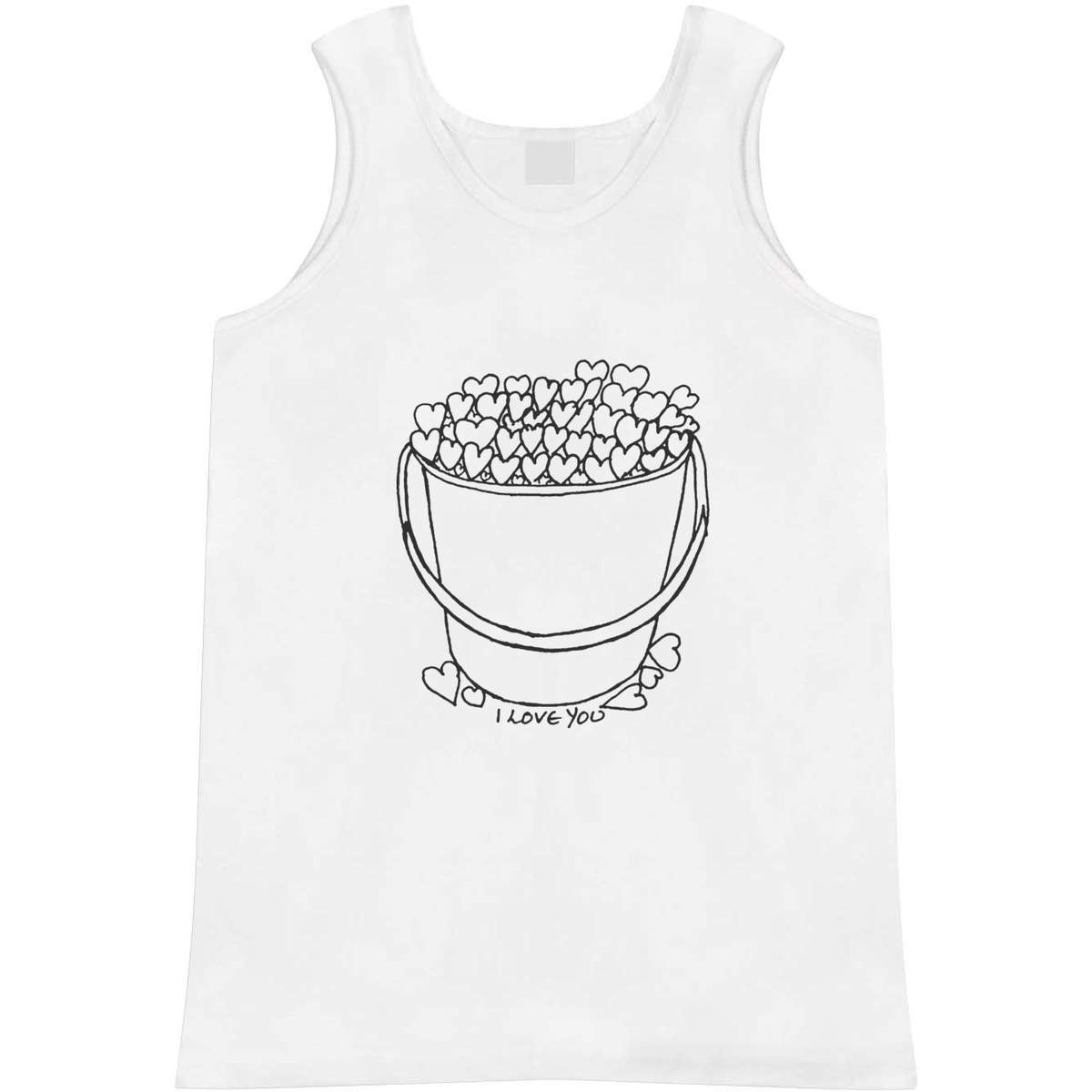 Medium 'Bucket Of Love' Adult Vest / Tank Top (AV00023610)
