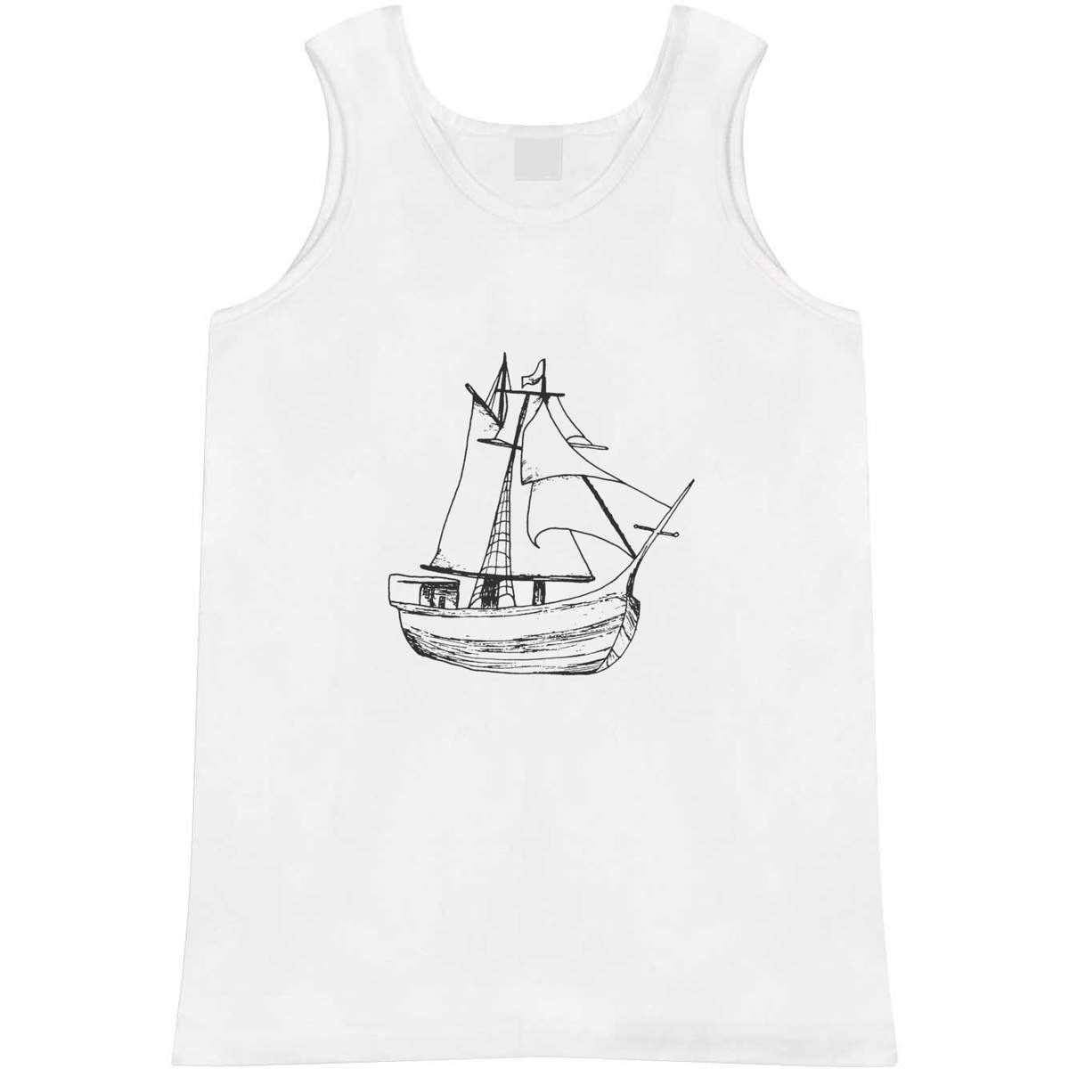 Medium 'Sailing Ship' Adult Vest / Tank Top (AV00024210)