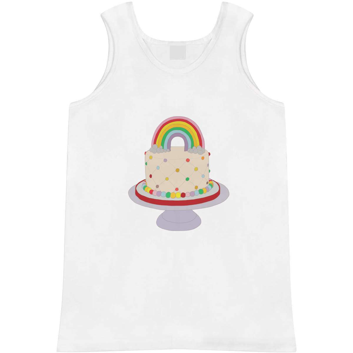 Medium 'Rainbow Cake' Adult Vest / Tank Top (AV00029042)