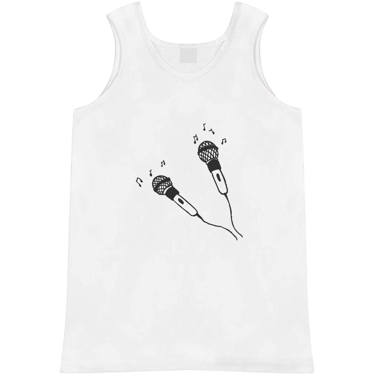 Medium 'Microphones' Adult Vest / Tank Top (AV00033266)