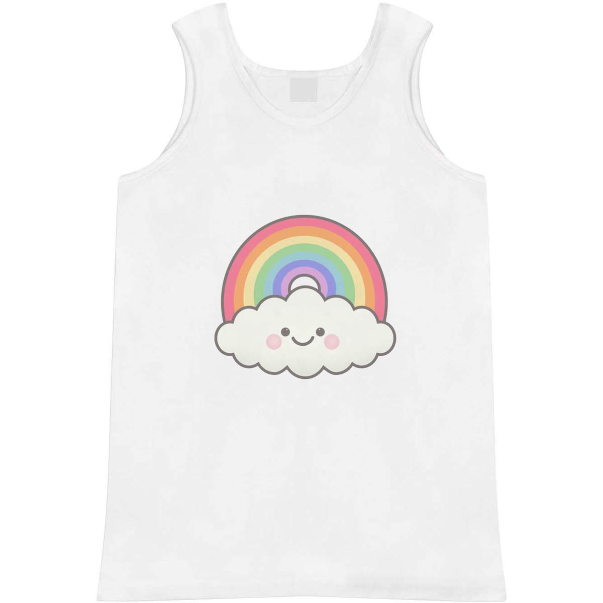 Medium 'Happy Rainbow Cloud' Adult Vest / Tank Top (AV00044730)