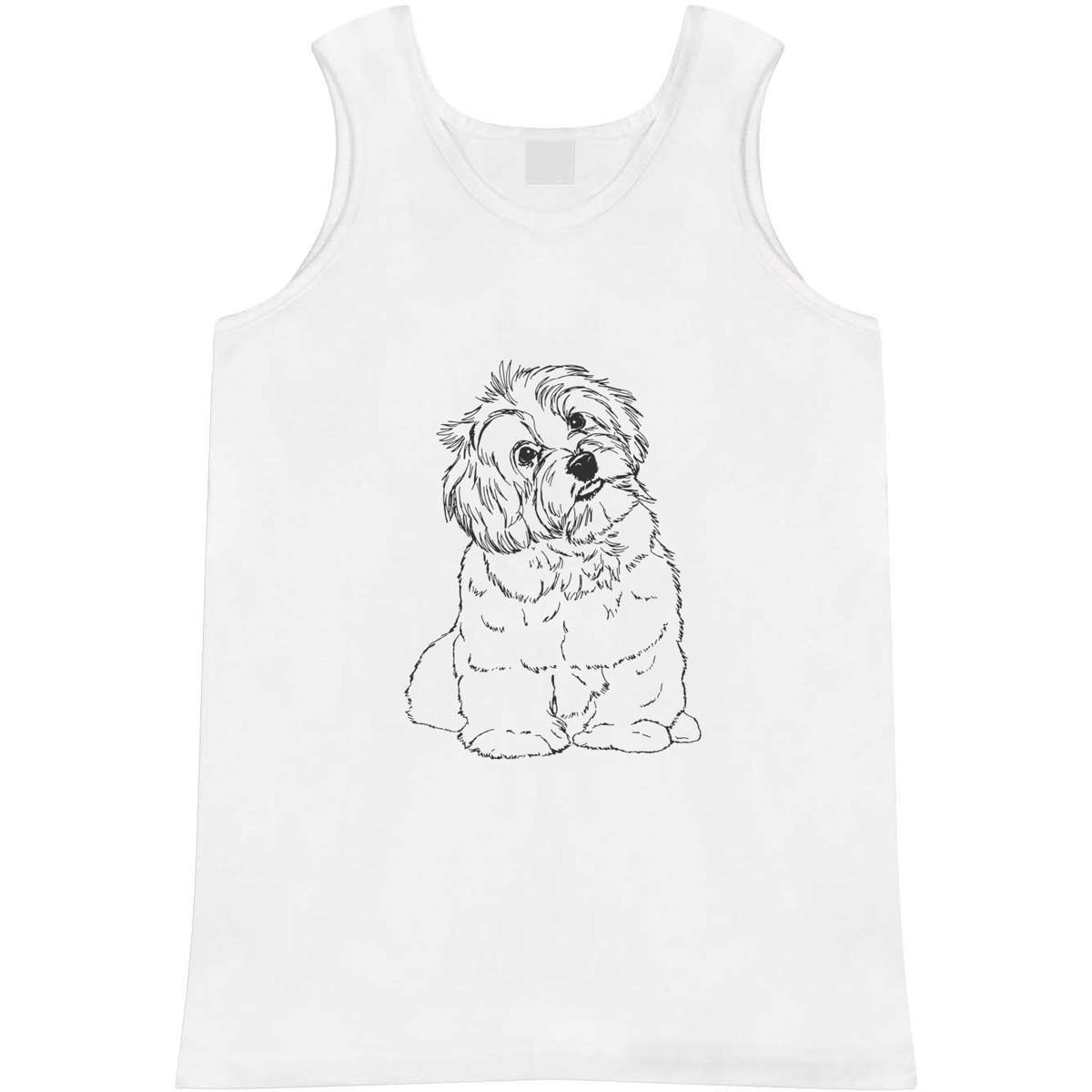 Medium 'Havanese Puppy' Adult Vest / Tank Top (AV00052570)