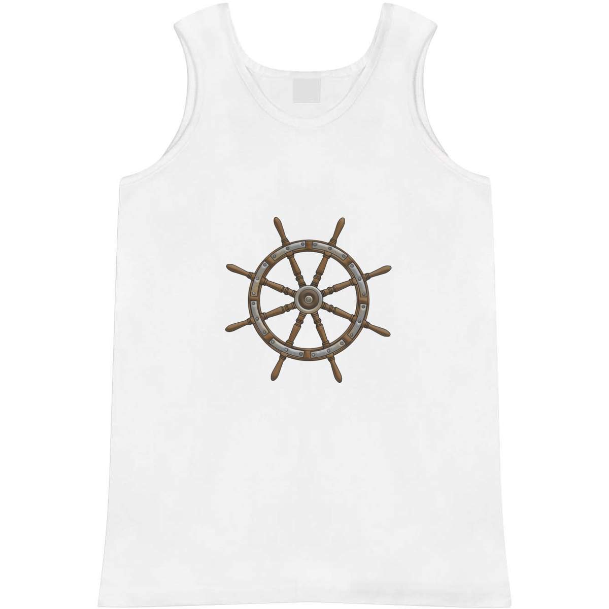 Medium 'Sailing Ship Steering Wheel' Adult Vest / Tank Top (AV00062942)