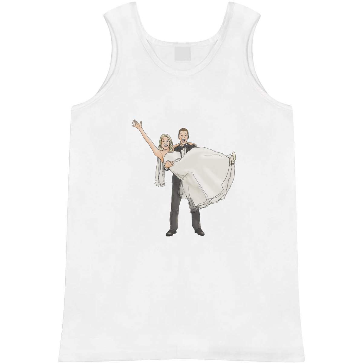 Medium 'Happy Bride & Groom' Adult Vest / Tank Top (AV00065790)