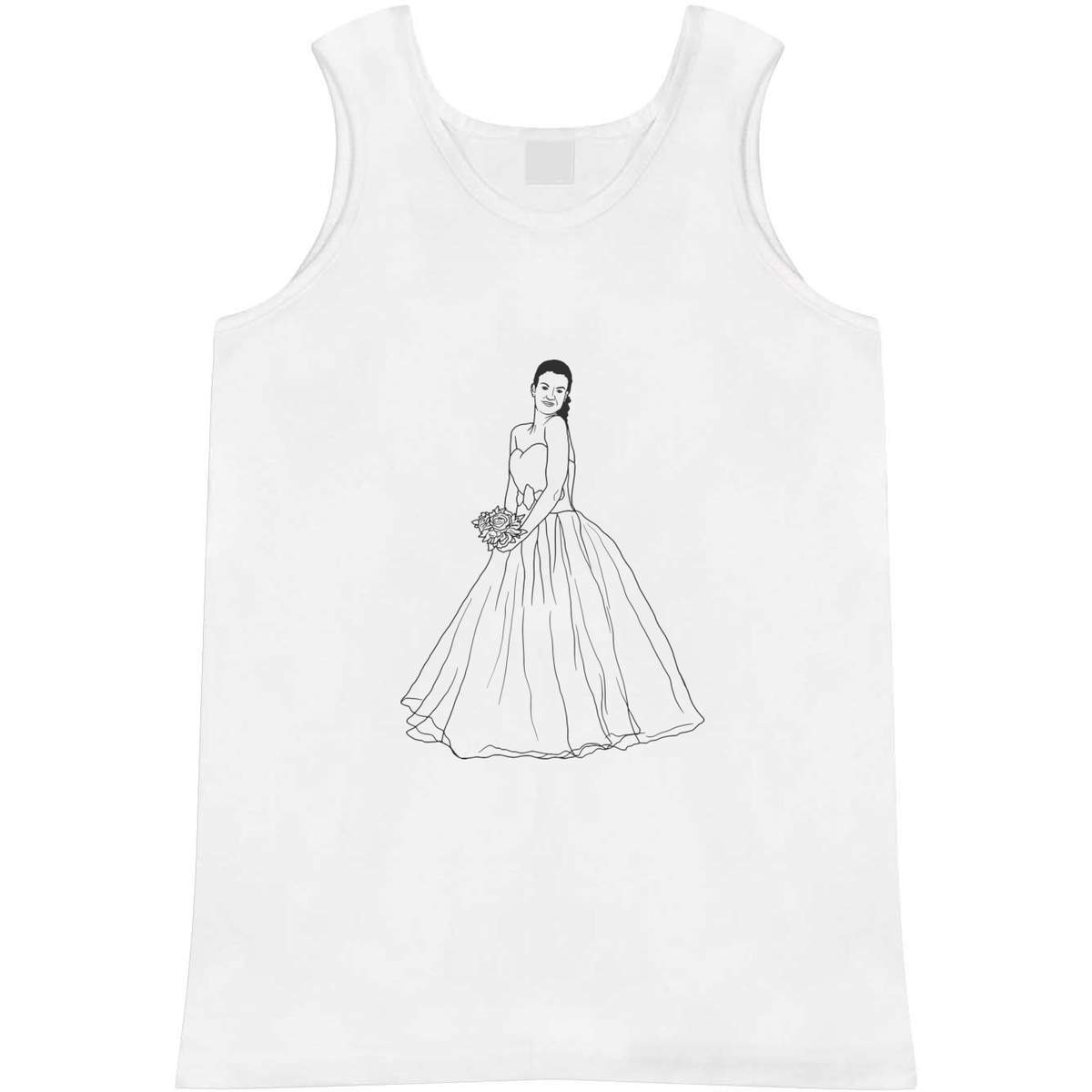 Medium 'Bride With Bouquet' Adult Vest / Tank Top (AV00068270)