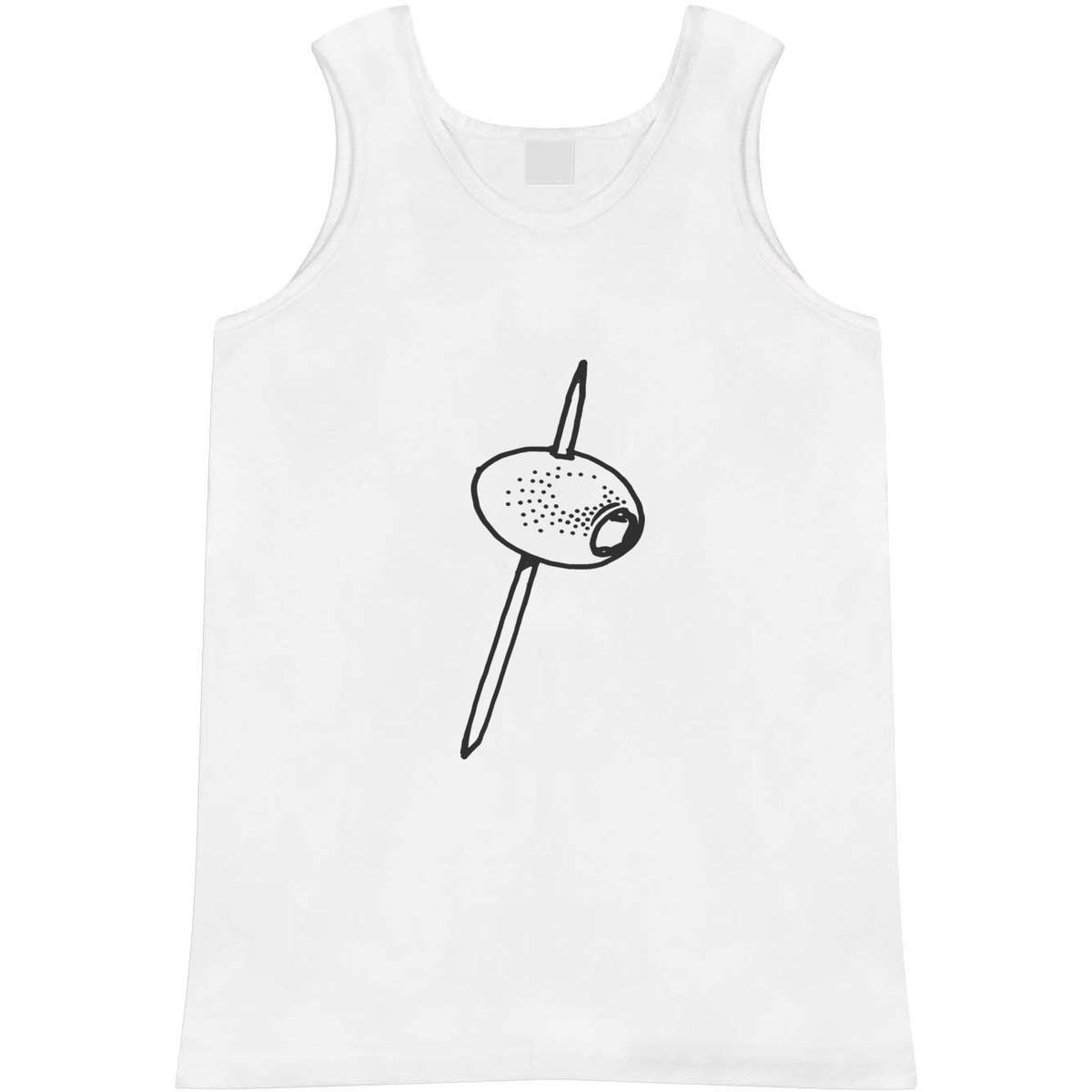 Medium 'Olive on Cocktail Stick' Adult Vest / Tank Top (AV00078784)