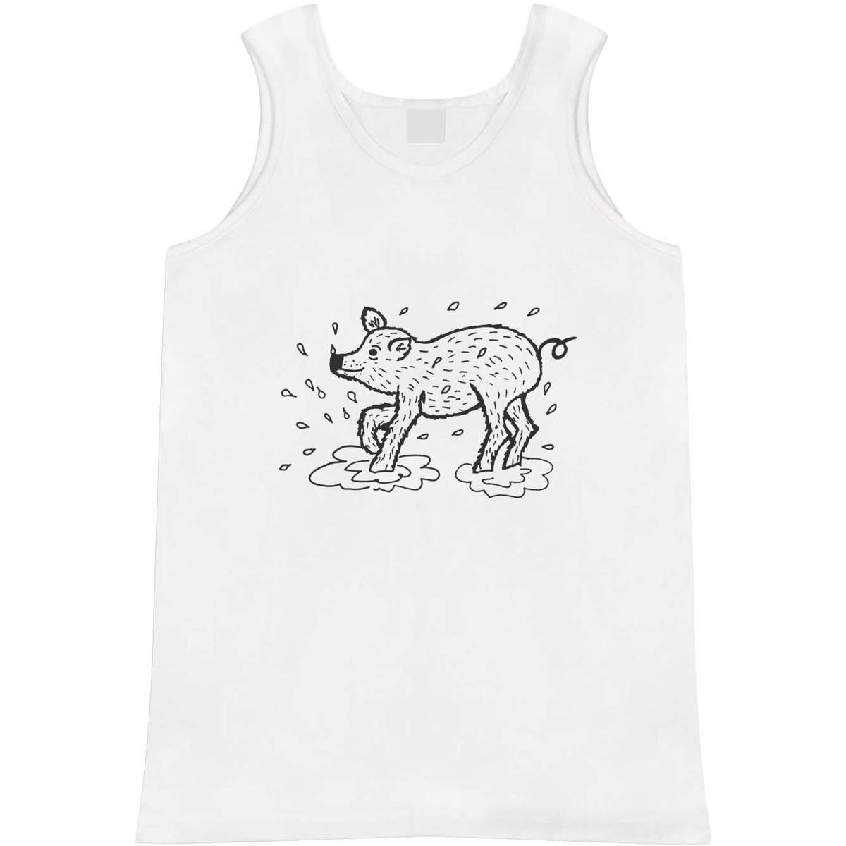 Medium 'Pig in Mud' Adult Vest / Tank Top (AV00082088)