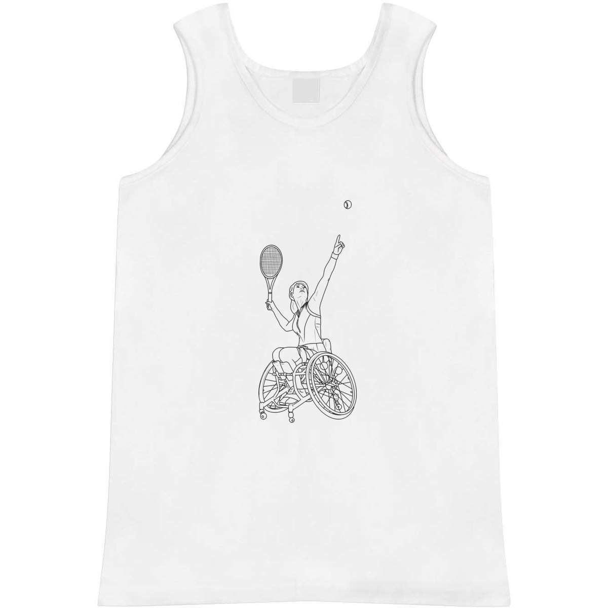 Medium 'Wheelchair Tennis Player' Adult Vest / Tank Top (AV00105152)