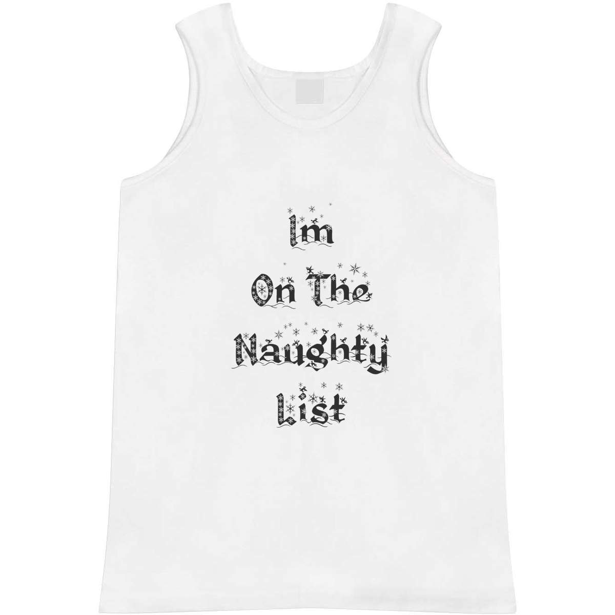 Medium 'Im On The Naughty List' Adult Vest / Tank Top (AV00109980)
