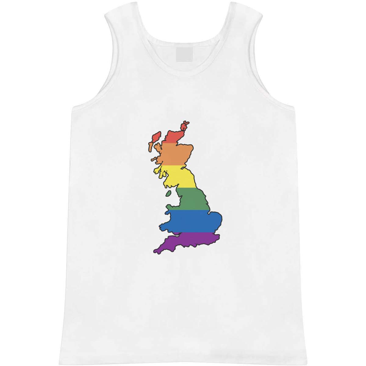 Medium 'Rainbow Pride - Britain ' Adult Vest / Tank Top (AV00110336)