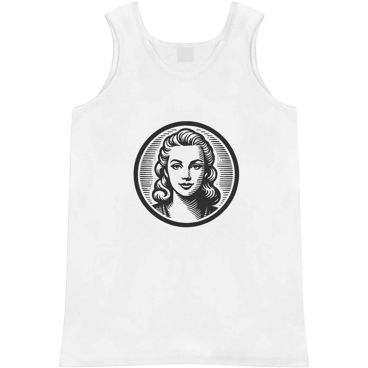 Medium 'Pretty Girl Face' Adult Vest / Tank Top (AV00121028)
