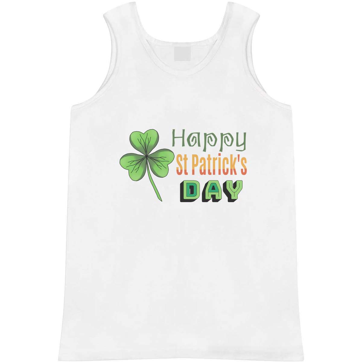 Medium 'St Patrick's Day Greeting' Adult Vest / Tank Top (AV00121516)