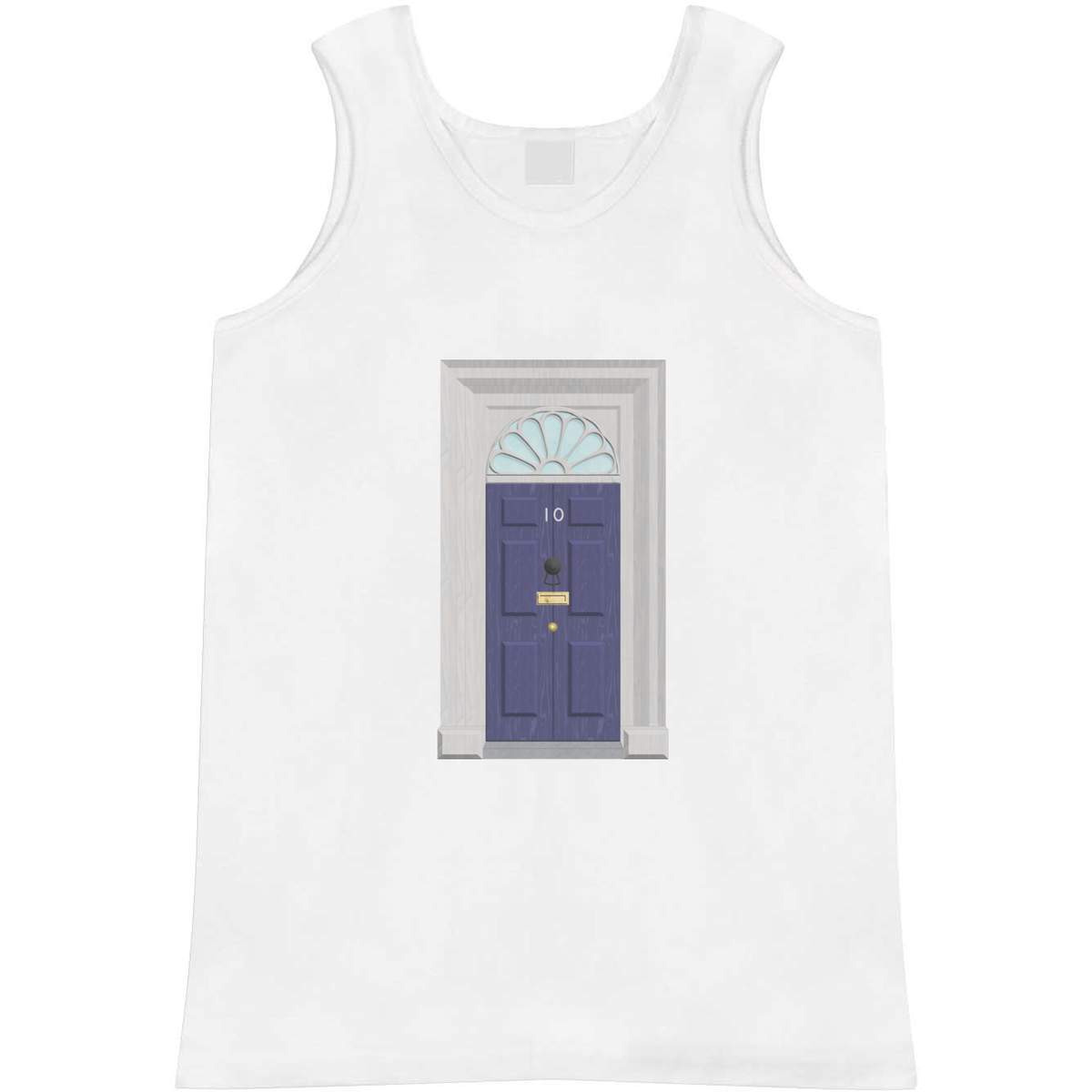 Medium 'No. 10 Downing Street Door' Adult Vest / Tank Top (AV00125808)