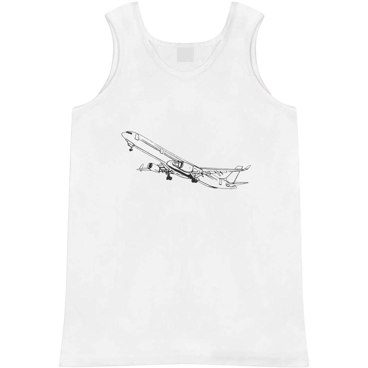 Medium 'Airplane Taking Off' Adult Vest / Tank Top (AV00130052)