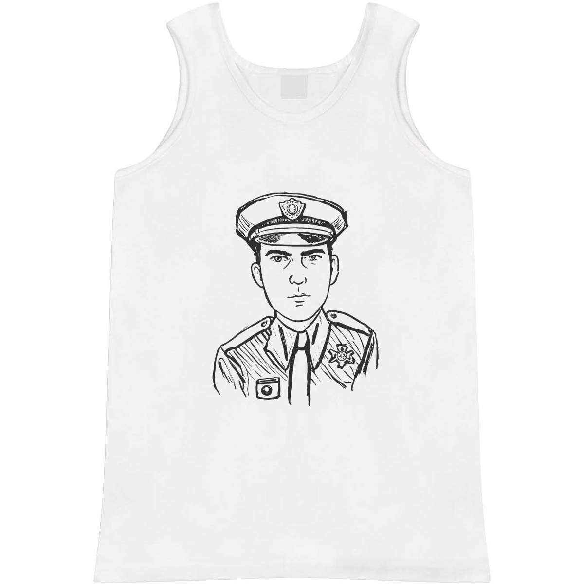 Medium 'Police Officer' Adult Vest / Tank Top (AV00130872)