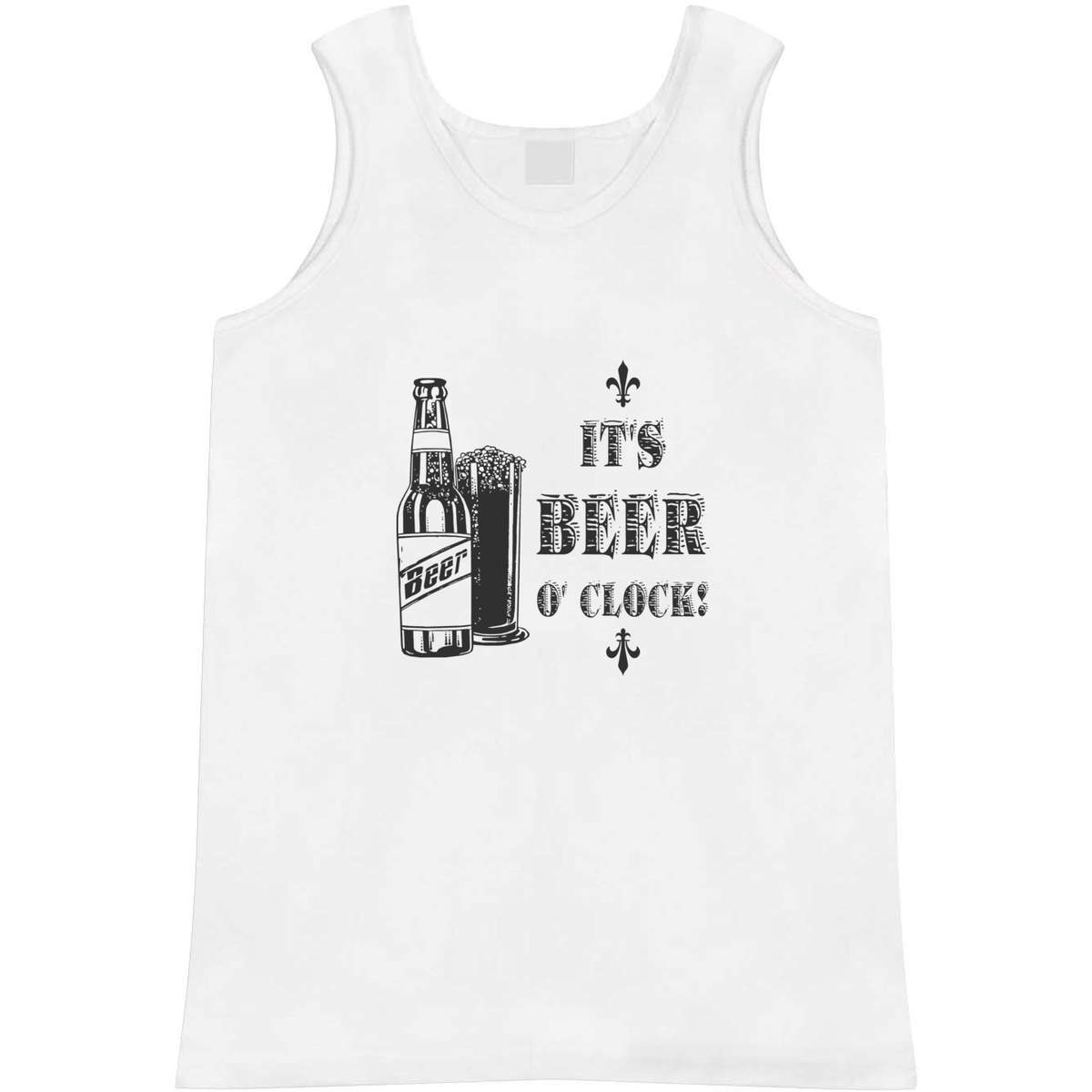 Medium 'It's Beer O' Clock' Adult Vest / Tank Top (AV00131896)
