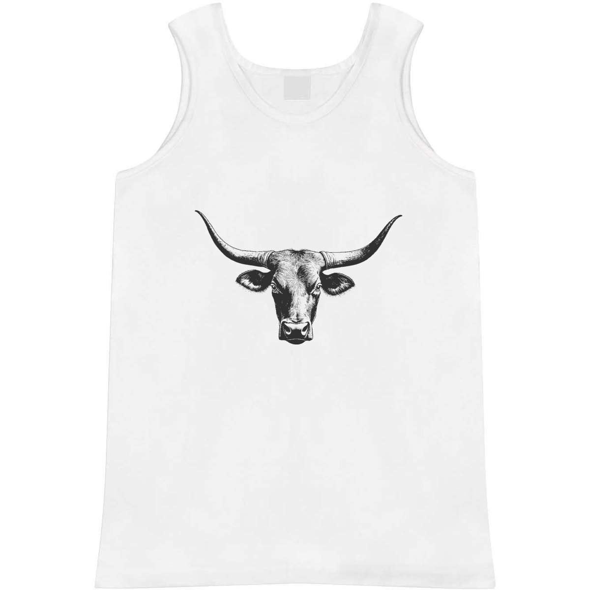 Medium 'Longhorn Bull' Adult Vest / Tank Top (AV00140188)