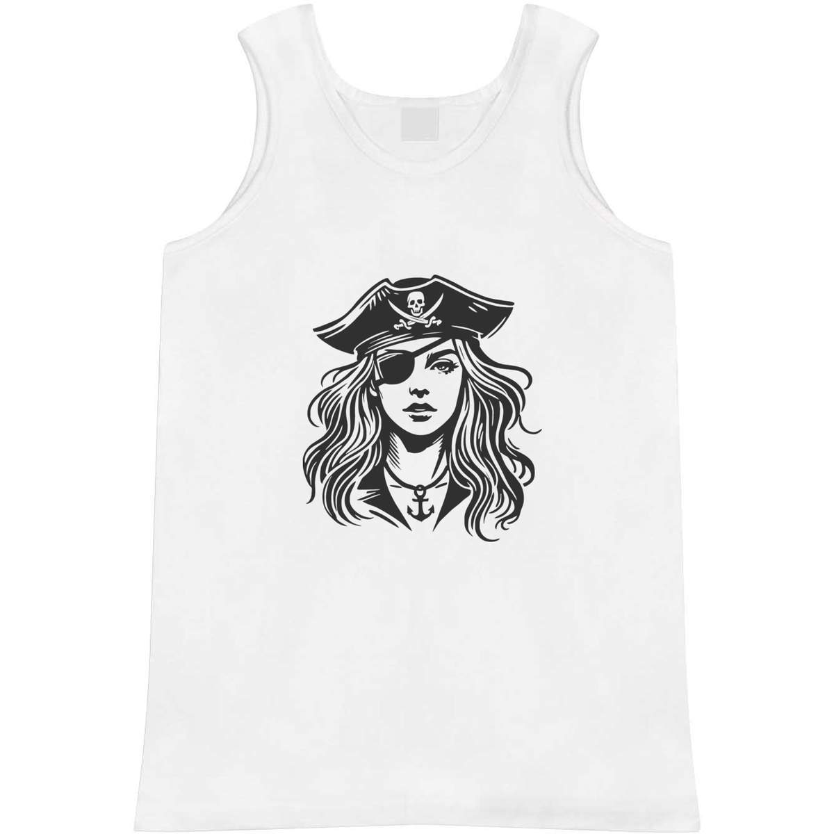 Medium 'Pirate Girl' Adult Vest / Tank Top (AV00143332)