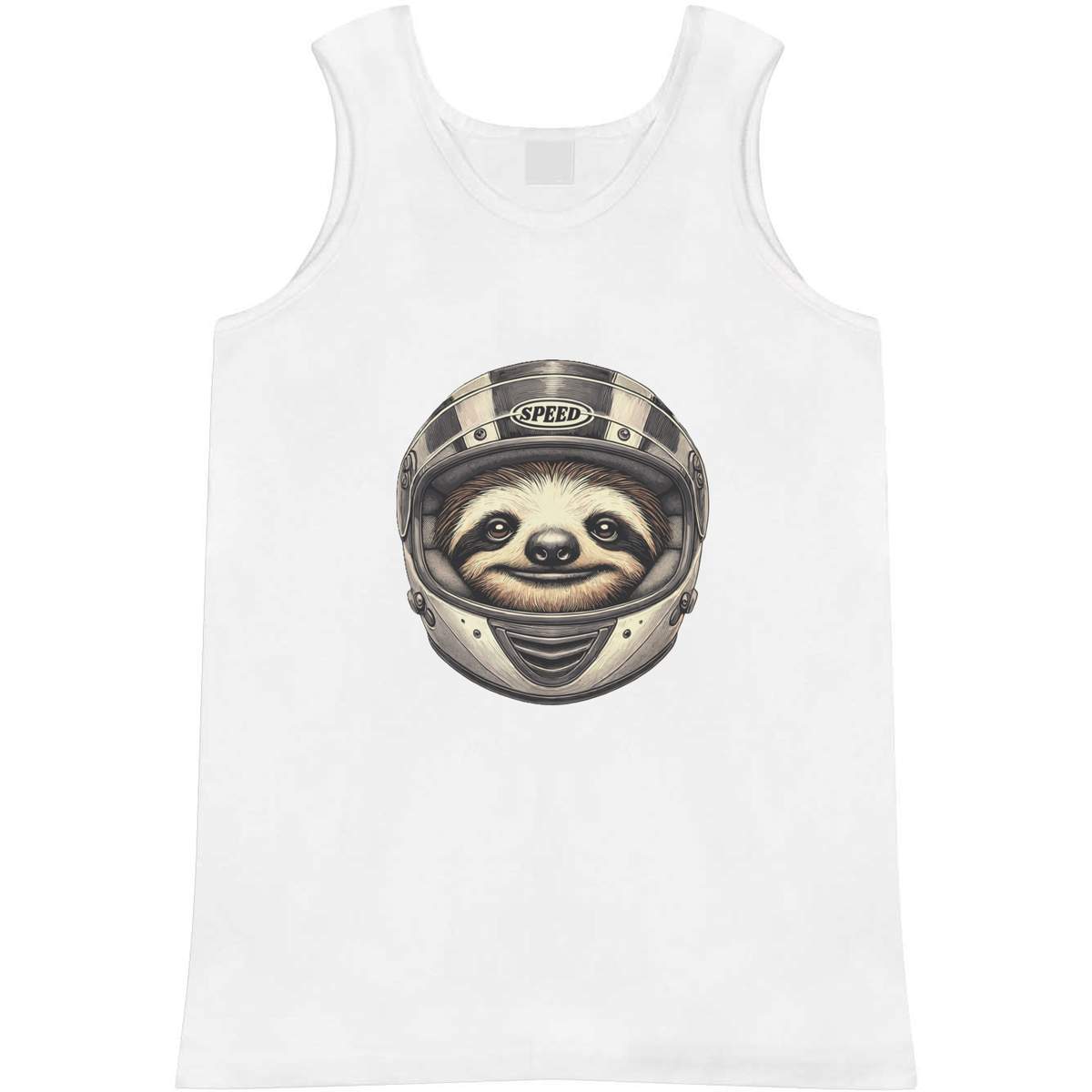 Medium 'Sloth Racing Driver' Adult Vest / Tank Top (AV00143364)