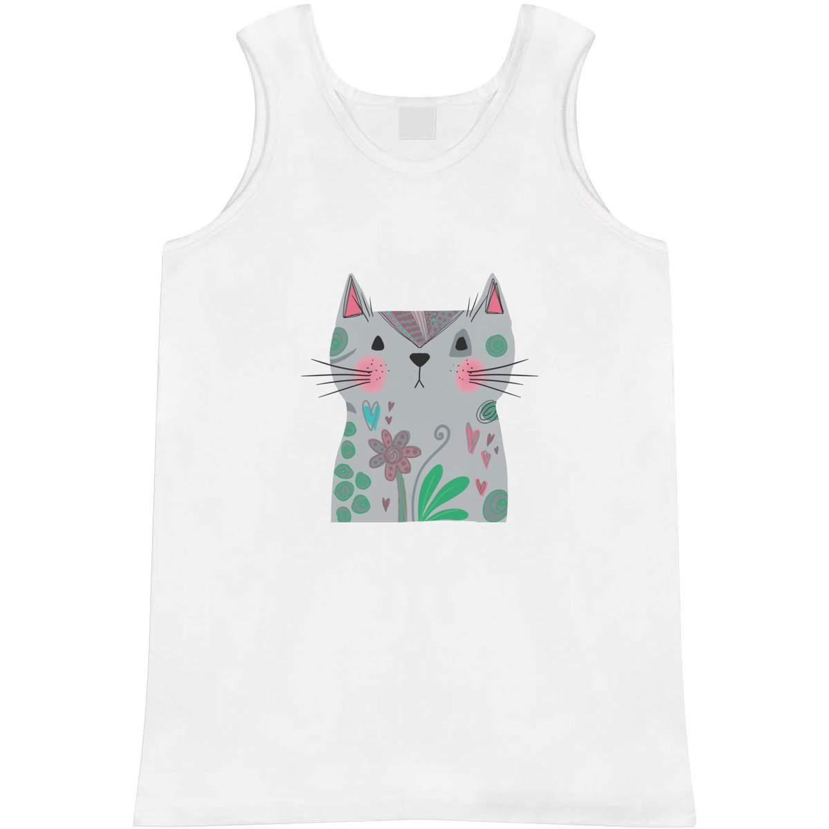 Medium 'Funky Cat' Adult Vest / Tank Top (AV00149080)