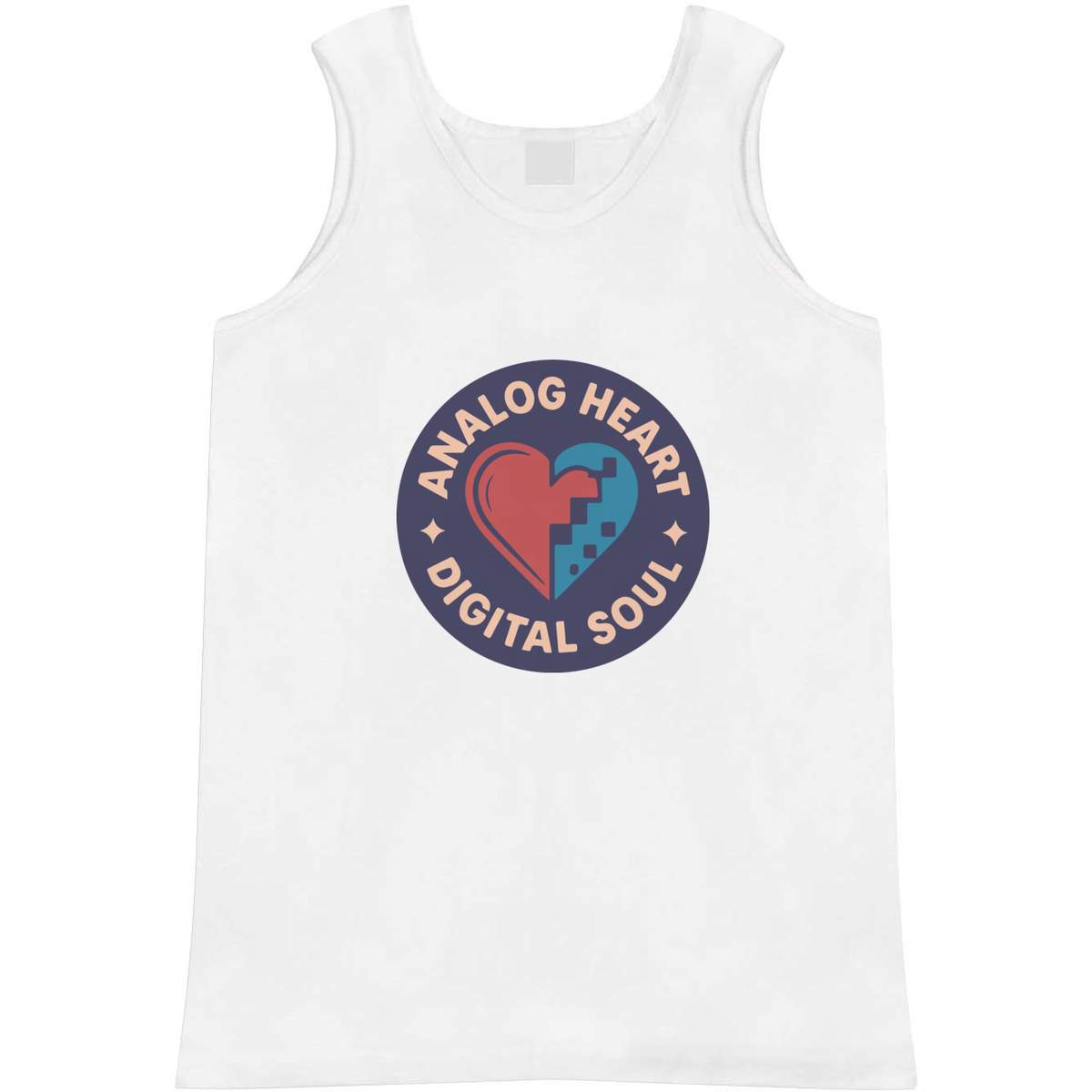 Medium 'Analogue Heart, Digital Soul' Adult Vest / Tank Top (AV00152776)