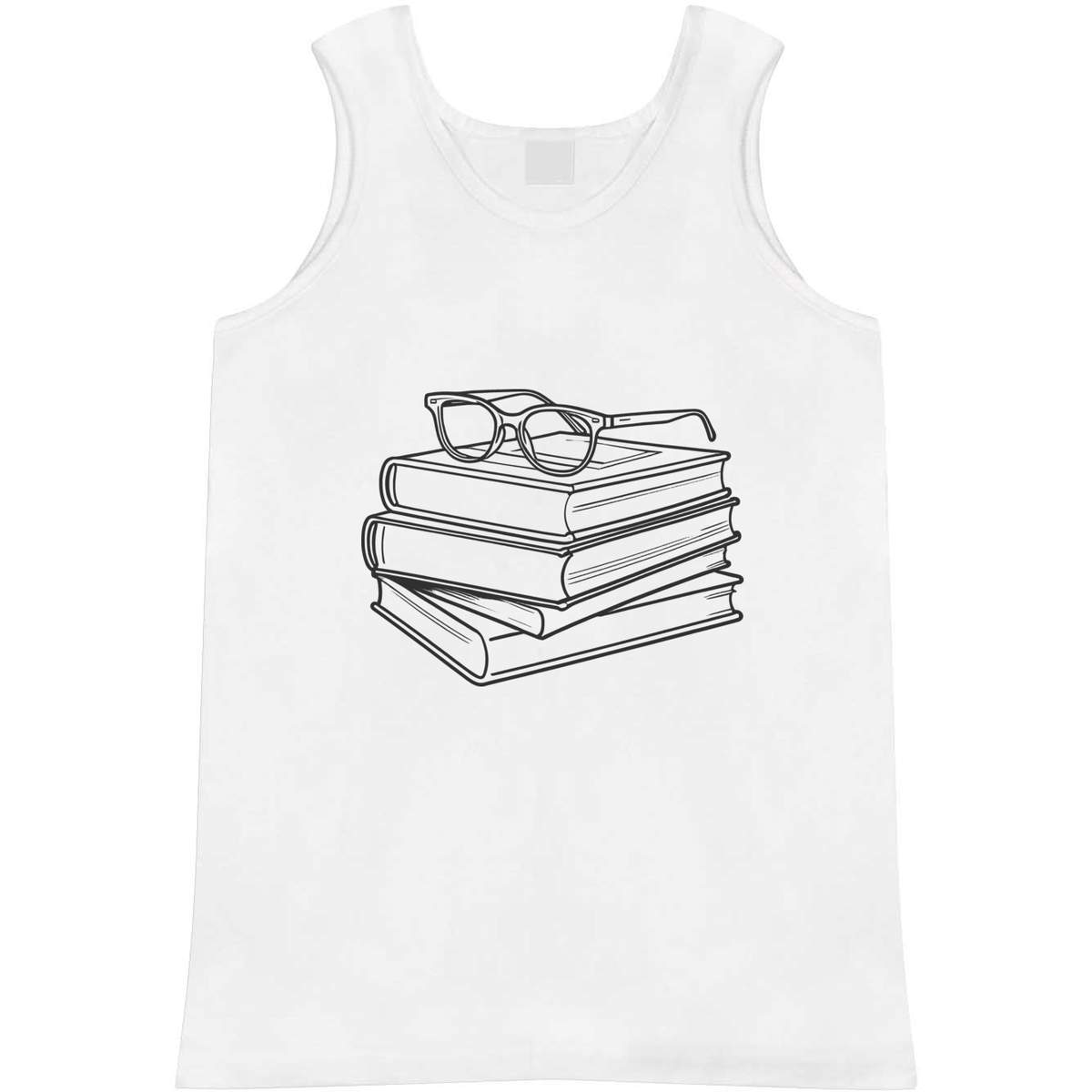 Medium 'Books & Glasses' Adult Vest / Tank Top (AV00182784)