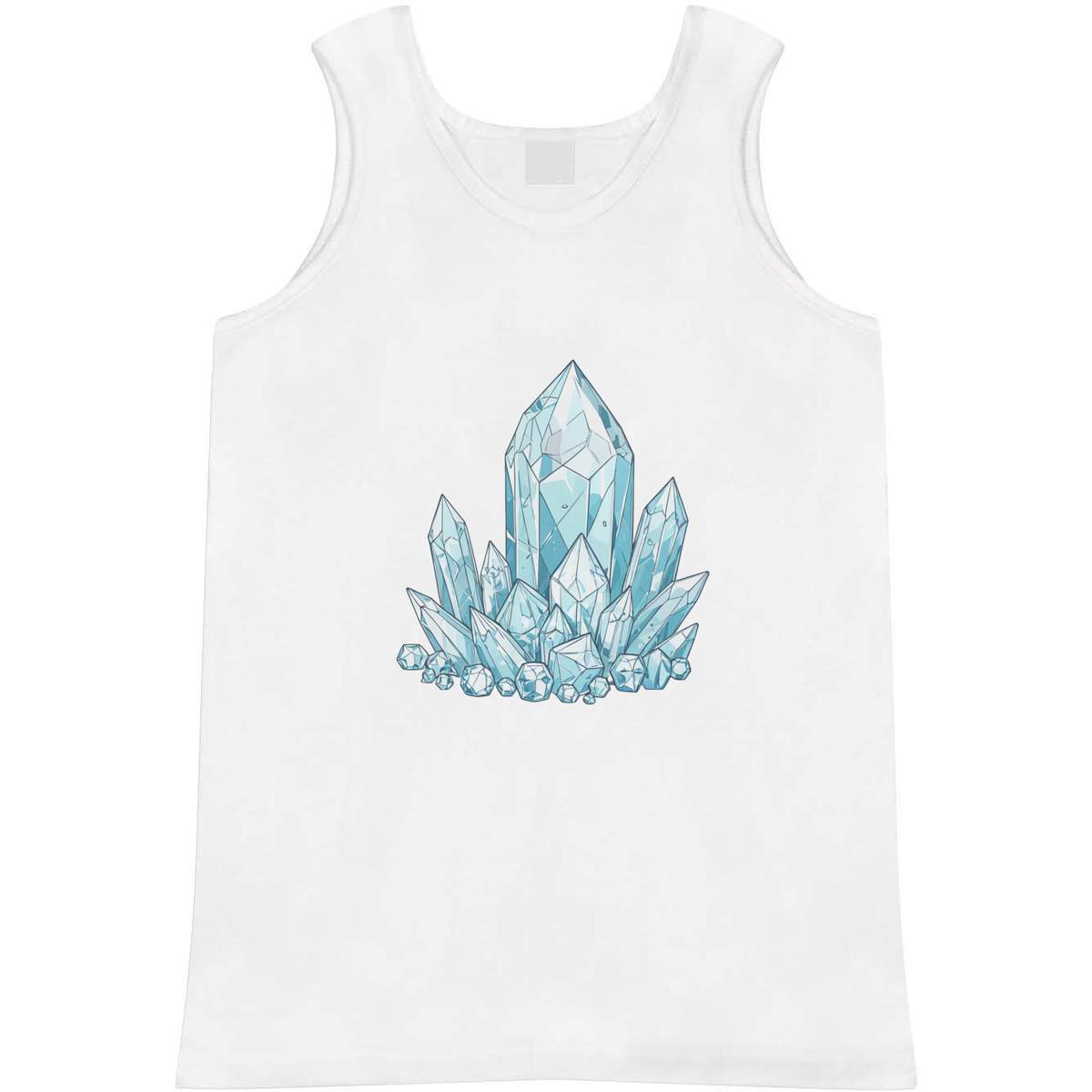 'Crystal Cluster' Adult Vest - White, M - Sleeveless Tank Top for Gym, Training, Running, Sports and Summer (AV00188384)