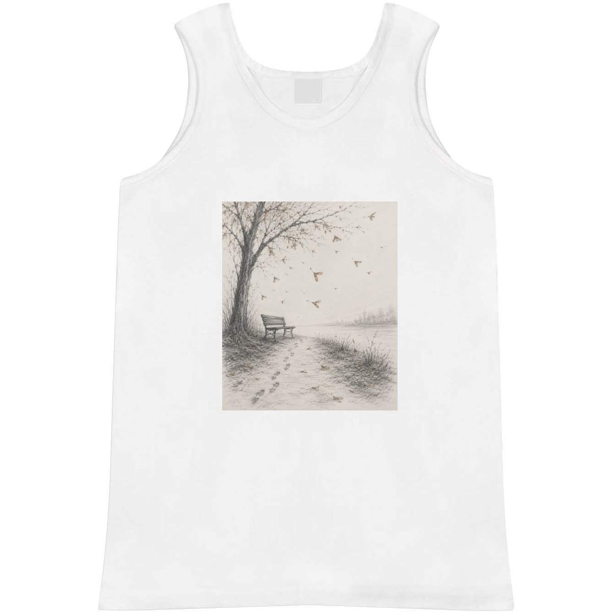 Medium 'The Empty Bench' Adult Vest / Tank Top (AV00188964)
