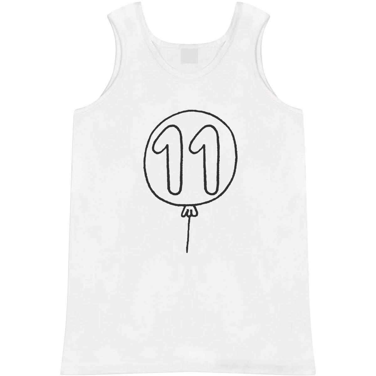 Small 'Number 11 Balloon' Adult Vest / Tank Top (AV00001977)