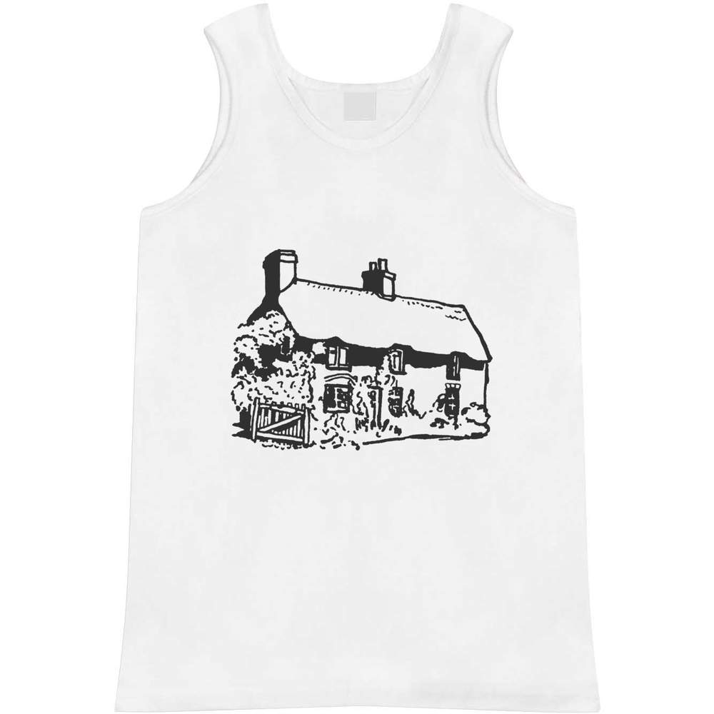 'Thatched Cottage' Adult Max 52% OFF Vest Top AV018214 NEW Tank