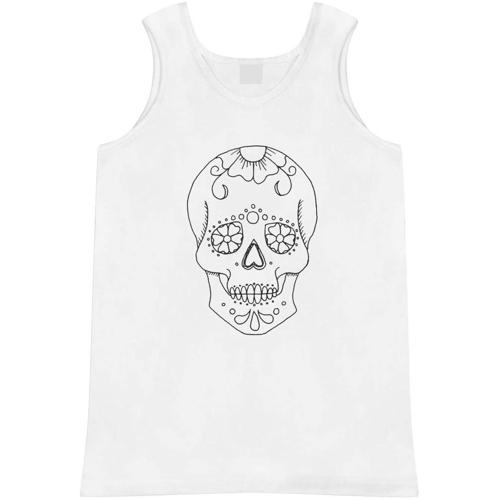 'Sugar Skull' Adult Vest Max 58% OFF Tank Limited time sale AV001162 Top
