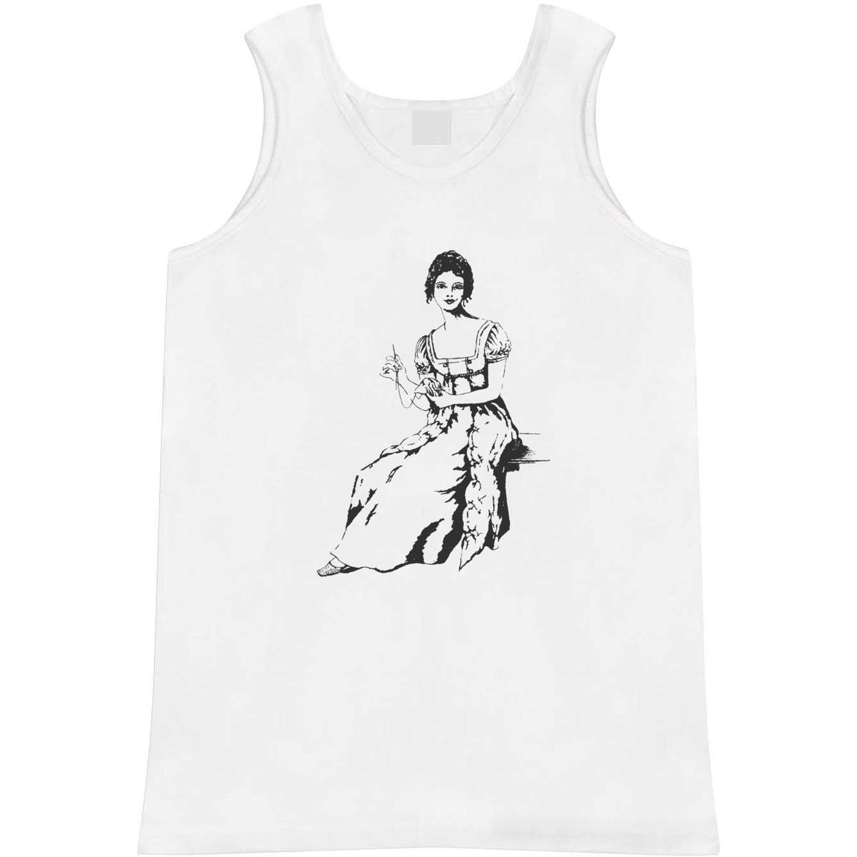 'Regency Sewing Lady' Adult Vest / Tank Top (AV003867)