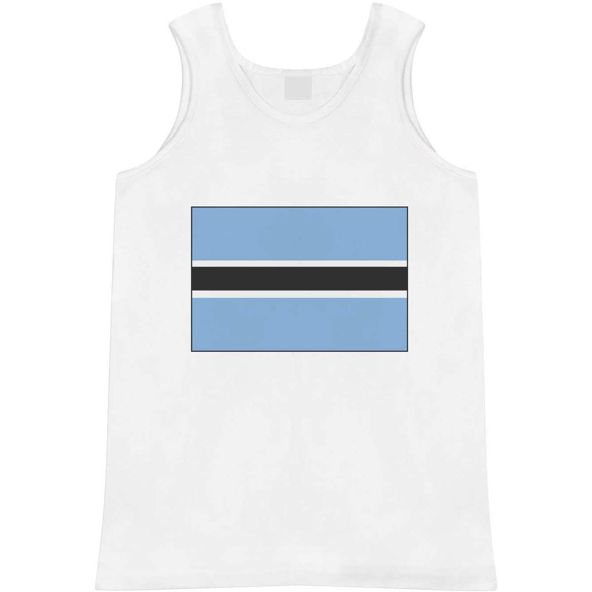 Small 'Botswana Flag' Adult Vest / Tank Top (AV00016177)