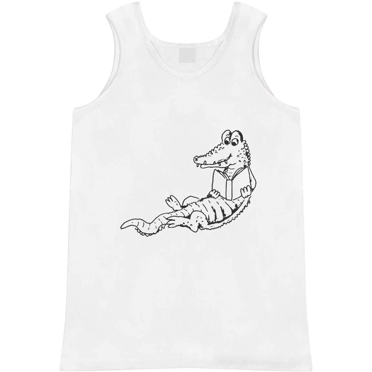 'Reading Crocodile' Adult Vest / Tank Top (AV005130)